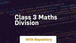 Class 3 Maths Division