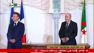 Alger - Emmanuel Macron et Abdelmadjid Tebboune lors de la conférence de presse conjointe