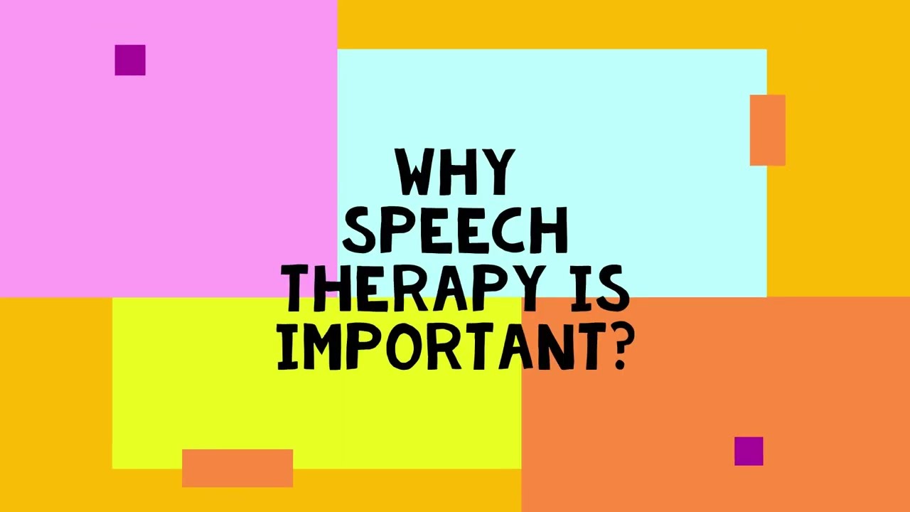 Why speech therapy is important - YouTube