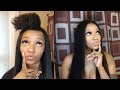 HOW TO:QUICK WEAVE ON 4C HAIR SLEEK LOOK