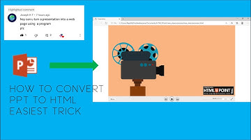 Learn how to convert an ppt presentation into Html website