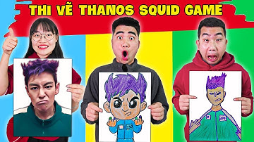 Gấu Đỏ TV - Thi Vẽ Thanos Squid Game, Thi Vẽ Baby Threee Và Thi Vẽ Nhím Sonic Sonic- Ai vẽ Đẹp Nhất