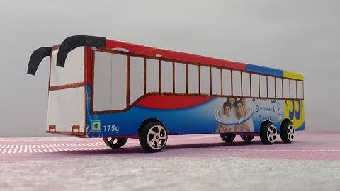 How to make a bus with colgate box - mini bus - Build a Electric toothpaste box bus DIY