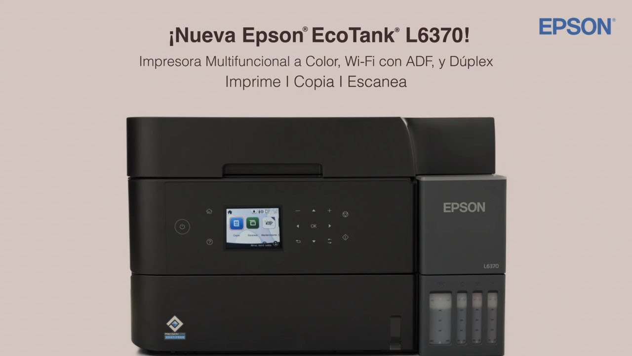 Epson EcoTank L6370 Impresora Multifunciónal Wi-Fi y Dúplex | 360 Video