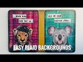 Quick & Colourful Plaid Backgrounds - Mixed Media Art Cards/ATC’s