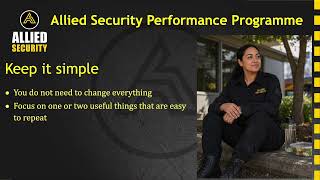 Allied Security Performance Programme - Foundations Week 1