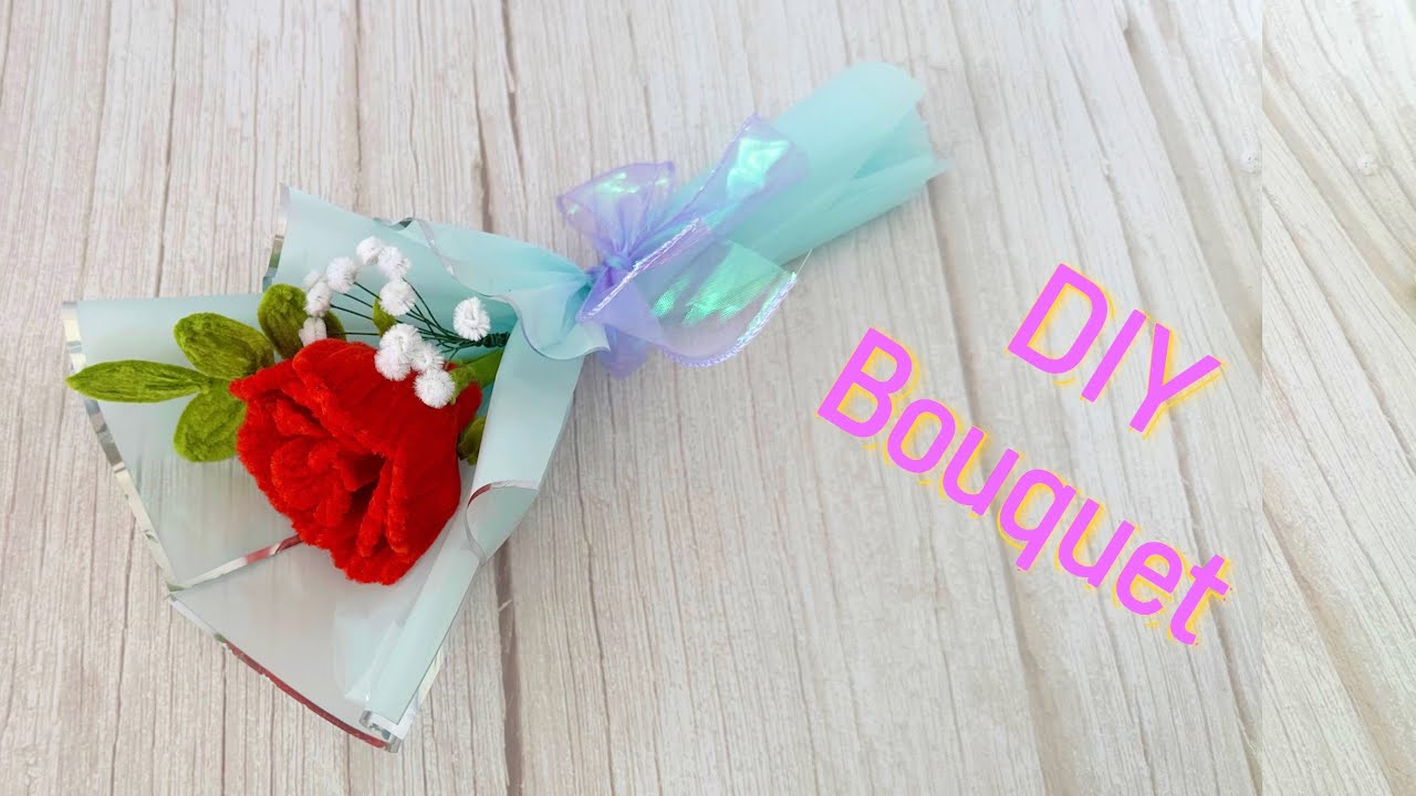 Valentine’s Day Gift Ideas | DIY Pipe cleaner flower bouquet | Valentine’s Day Craft ideas 