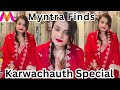 🔴Red Kurta Set For Karwachauth❤️ Myntra kurta set ✨#haul