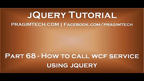 How to call wcf service using jquery