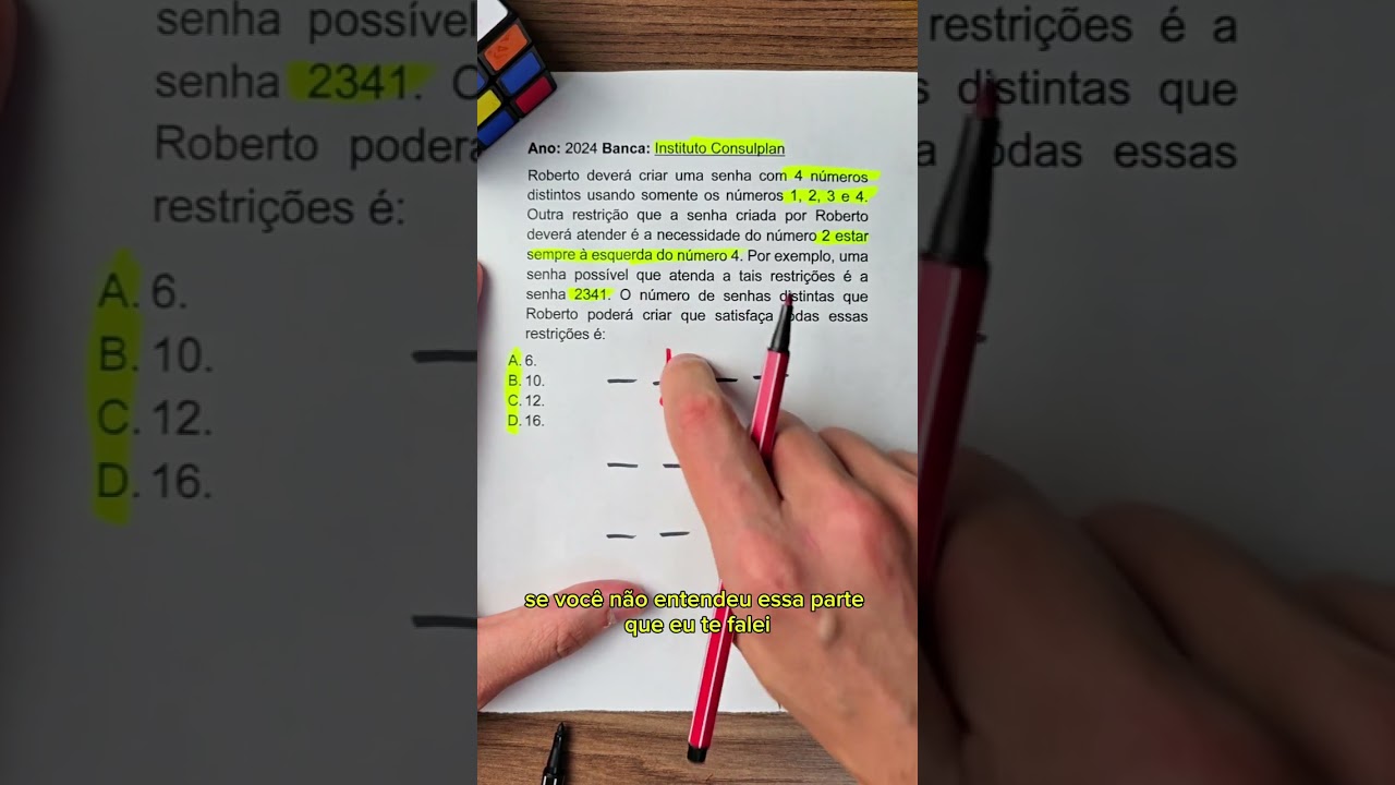 Análise Combinatória banca Consulplan 