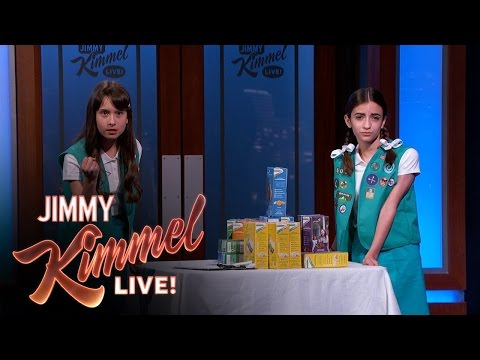 Girl Scouts Try to Sell Cookies to Jimmy Kimmel