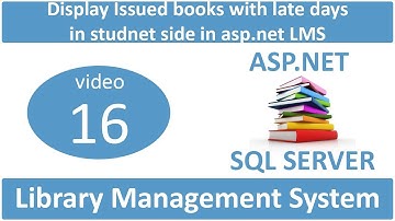 display student issued books student side with late days in asp.net LMS