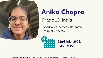 Anika Chopra - Hyperbolic Geometry Research Group at Cheenta -  Lebesgue Number Lemma