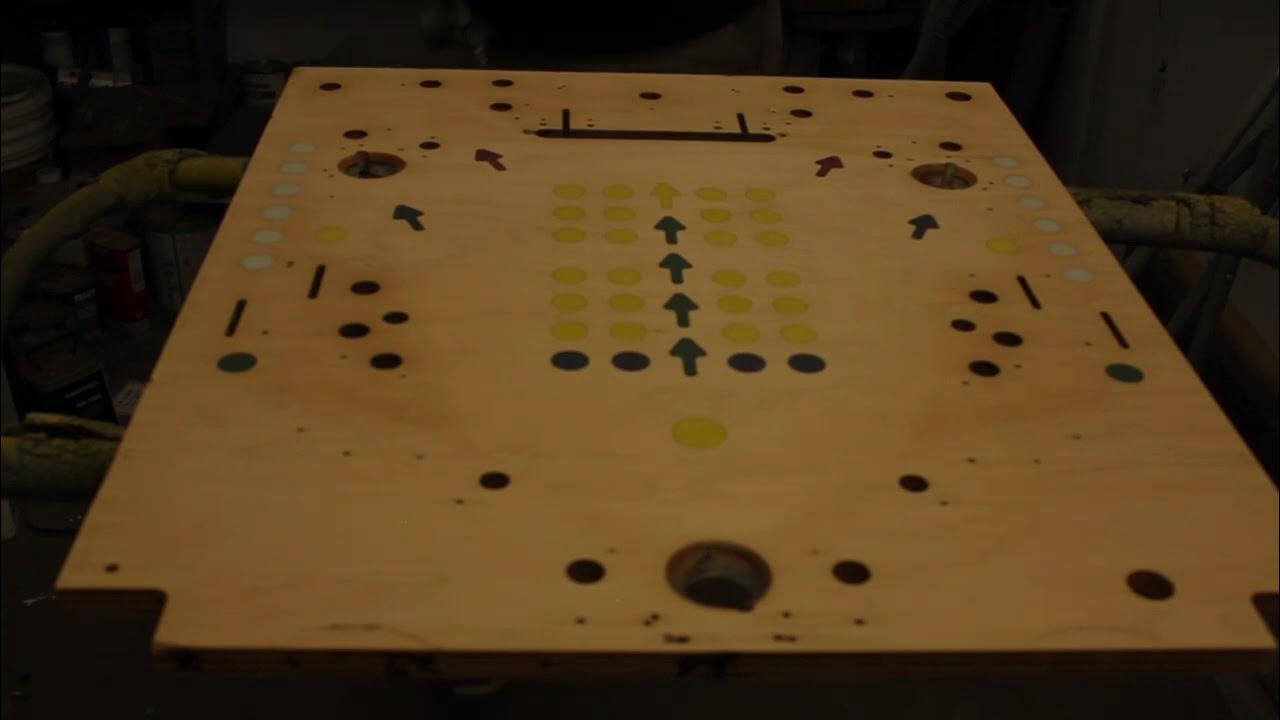 Pinball Playfield Overlay PT 6 Clearcoat 1st coat YouTube