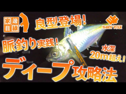 【家邊目線#7】脈釣り実践！ディープ攻略法【34のアジング実釣動画】