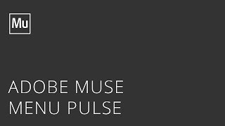 Adobe Muse Menu Pulse Widget