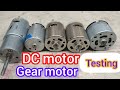 Test DC motor and gear motor || high speed motor#speed controller