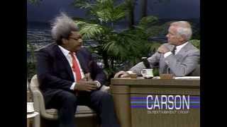Johnny Carson with Don King Wears a Funny Don King Wig on The Tonight Show