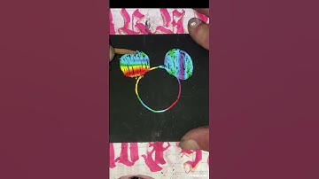 Drawing ez Mickey Mouse ears on scratchboard time lapse