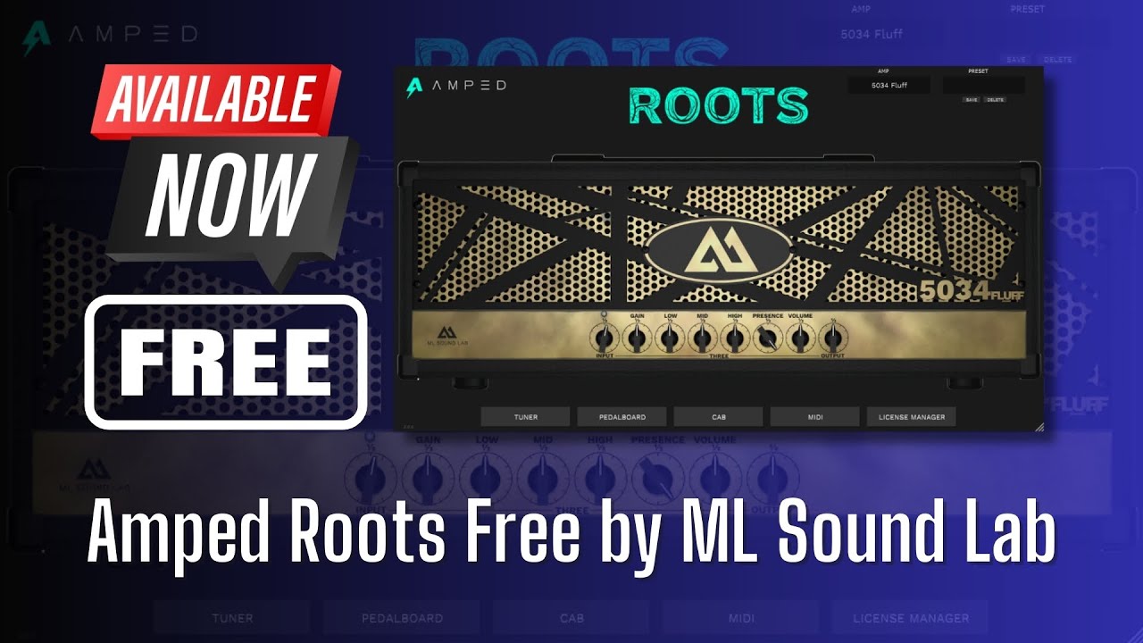 BEST FREE Guitar Amp Plugin ? Amped Roots Free by ML Sound Lab YouTube
