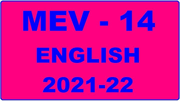 MEV 14 Solved Assignment 2021-22 in ENGLISH,  Whatsapp For Pdf  9992290905.