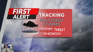 Tracking strong storms, severe threat Wednesday afternoon and evening