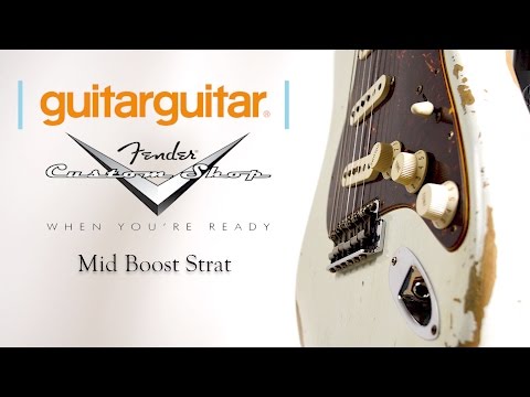 Fender Custom Shop 1956 Mid Boost Strat Heavy Relic White Blonde Anodised Guard #R87872