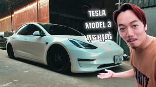 តម្លើងបូមខ្យល់លើកតំបូងលើ Tesla នៅខ្មែរ | OnAir Cambodia Installation