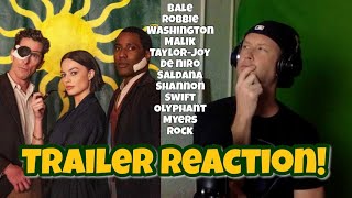 AMSTERDAM TRAILER REACTION! WILD CAST! Christian Bale. Margo Robbie. John David Washington.