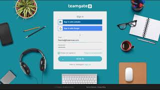 Teamgate-Logging into Teamgate