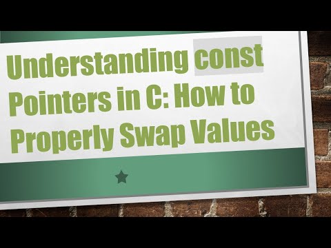 Understanding const Pointers