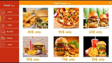 Designing a Modern Flat Desktop Application for Fast Food Restaurant in Visual C# net