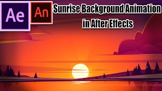 After Effects Tutorial | Sunrise Background Animation tutorial | Easy Basic Tutorials