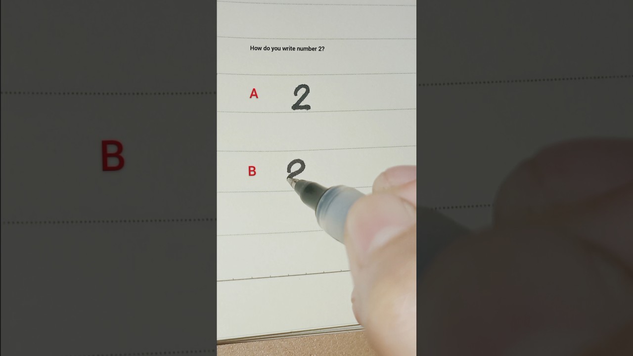 How do you write number 2? 