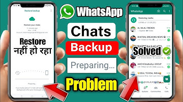 whatsapp backup restore preparing problem 2024 | whatsapp backup restore nahi ho raha hai preparing