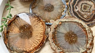 Beautiful Bronze Resin Coasters