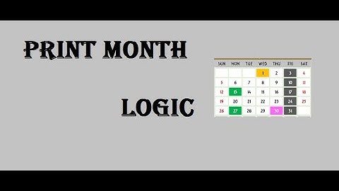 #2. How to print a Particular Month in java Logic explanation.