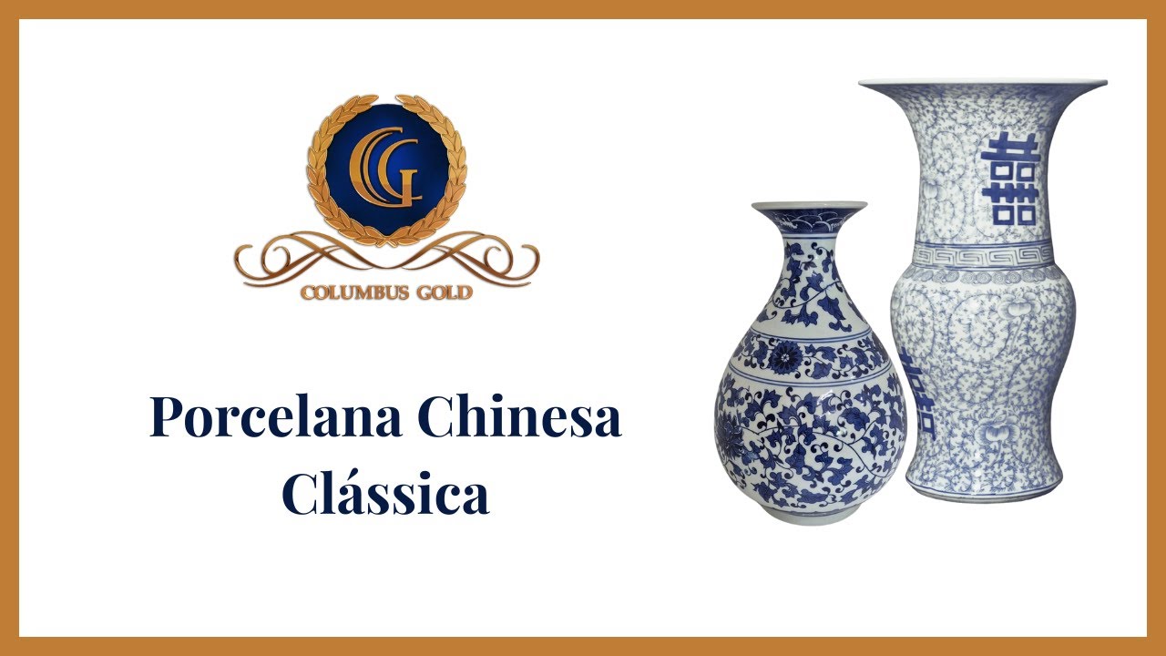 Porcelana Chinesa Clássica | Coleção de Vasos e Potiches | Columbus Gold