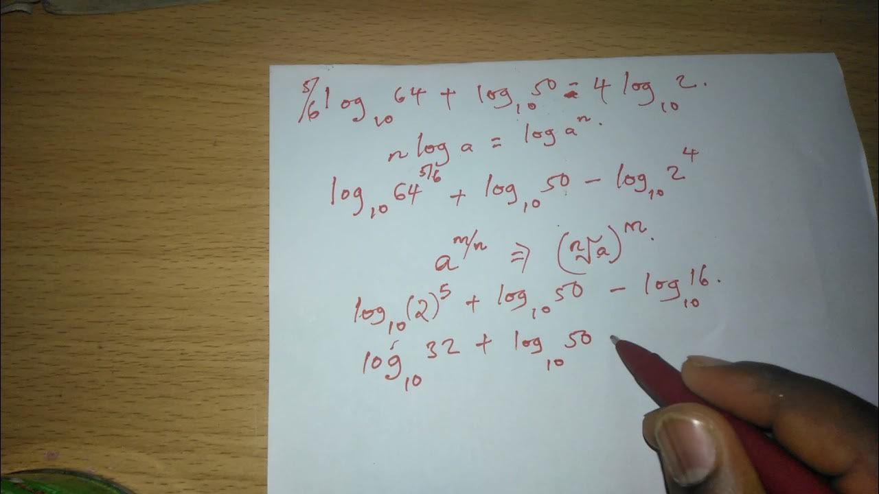 LOGARITHMS 🔥🔥🔥🔥. KCSE 2017 QUESTION. YouTube