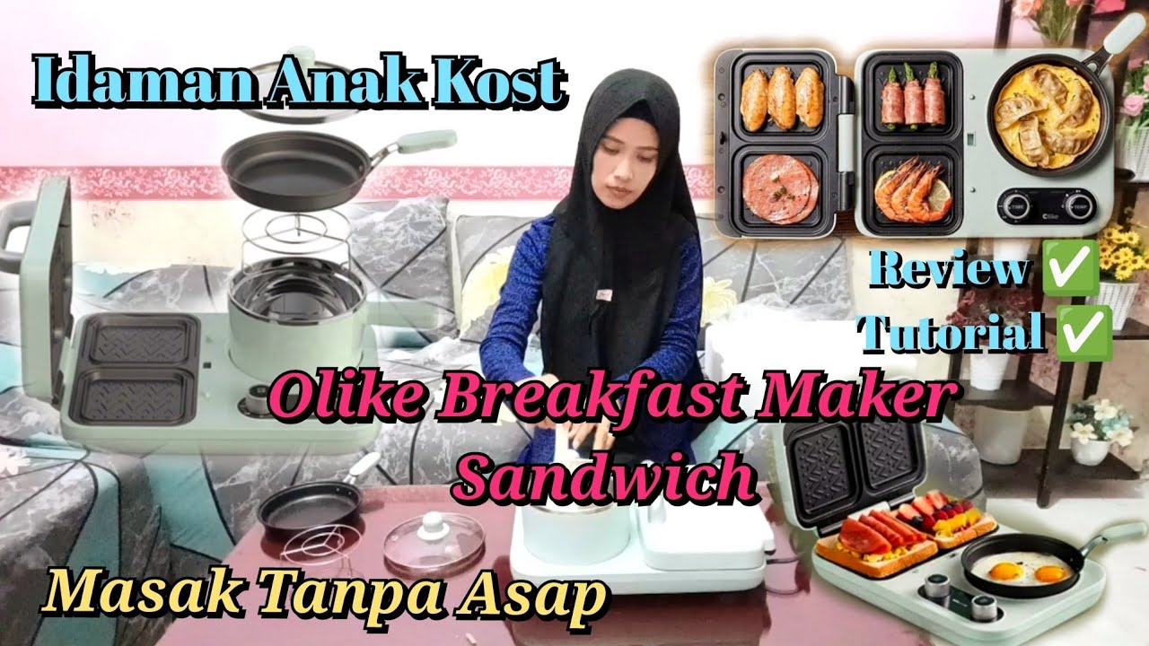 Unboxing & Review Olike Breakfast Maker Sandwich‼️Kompor Listrik Plus Maker Sandwich YouTube