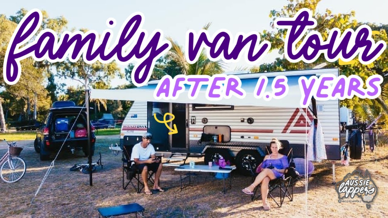 VAN TOUR 5 People 1.5 years FULLTIME TRAVELLING Family in our New Age Road Owl Triple Bunk Caravan