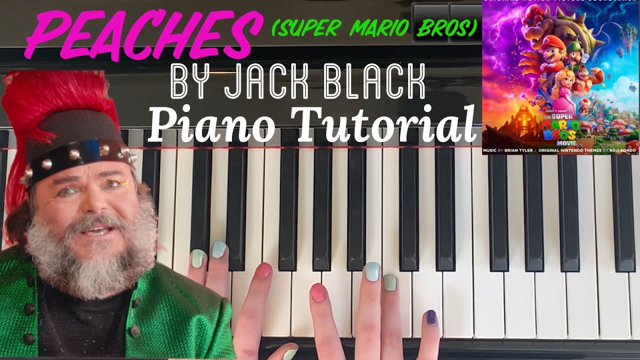 Jack Black - Peaches Piano Tutorial EASY #jackblack #peaches #musichel