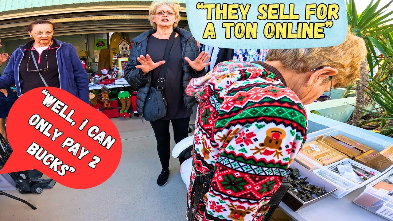 There was no way I could pay her asking price at this garage sale...