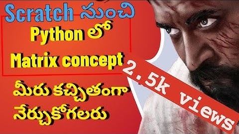 python matix topic from the scrach