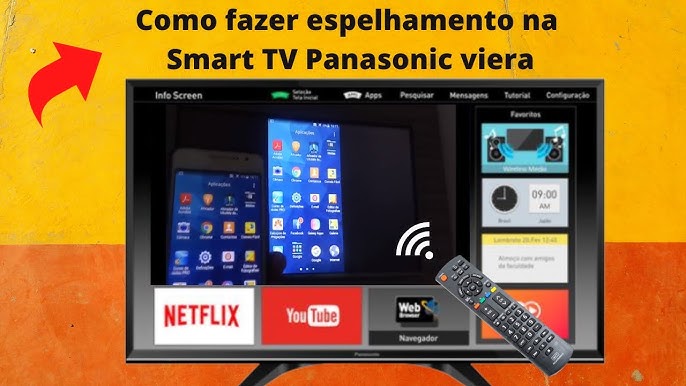 SMART TV PANASONIC VIERA ATUALIZAÇÃO APLICATIVOS ESPELHAMENTO 