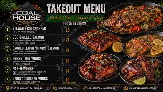 The Coal House Grill Menu