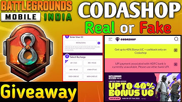 Bgmi - Uc Purchase Codashop Real or Fake? | bgmi uc offer from codashop | bgmi m8 rp giveaway