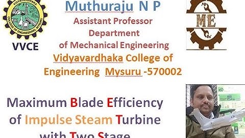 8 1 Derivation of Max Blade Efficiency of 2 Stage Impulse Turbine