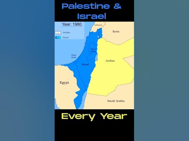 #israel & #palestine map #history every year #shorts