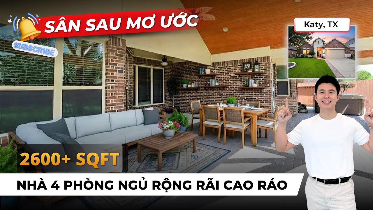 #61 KATY - NGÔI NHÀ SÂN SAU SIÊU DÃ, PATIO KHỔNG LỒ, GIÁ CỰC HẤP DẪN! | #SangNguyenRealtor 